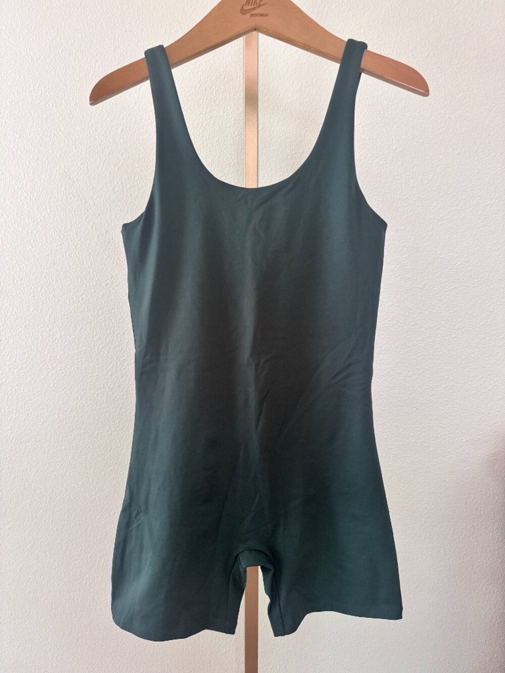 Girlfriend Collective Bike Unitard Moss Green Medium City Outdoor Athleisure